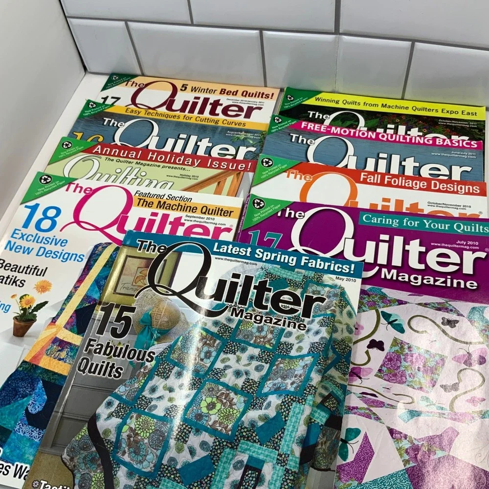 The Quilter‎ Magazine Lot of 9 Issues 2010-2011 Patterns Holiday Seasonal Sewing
